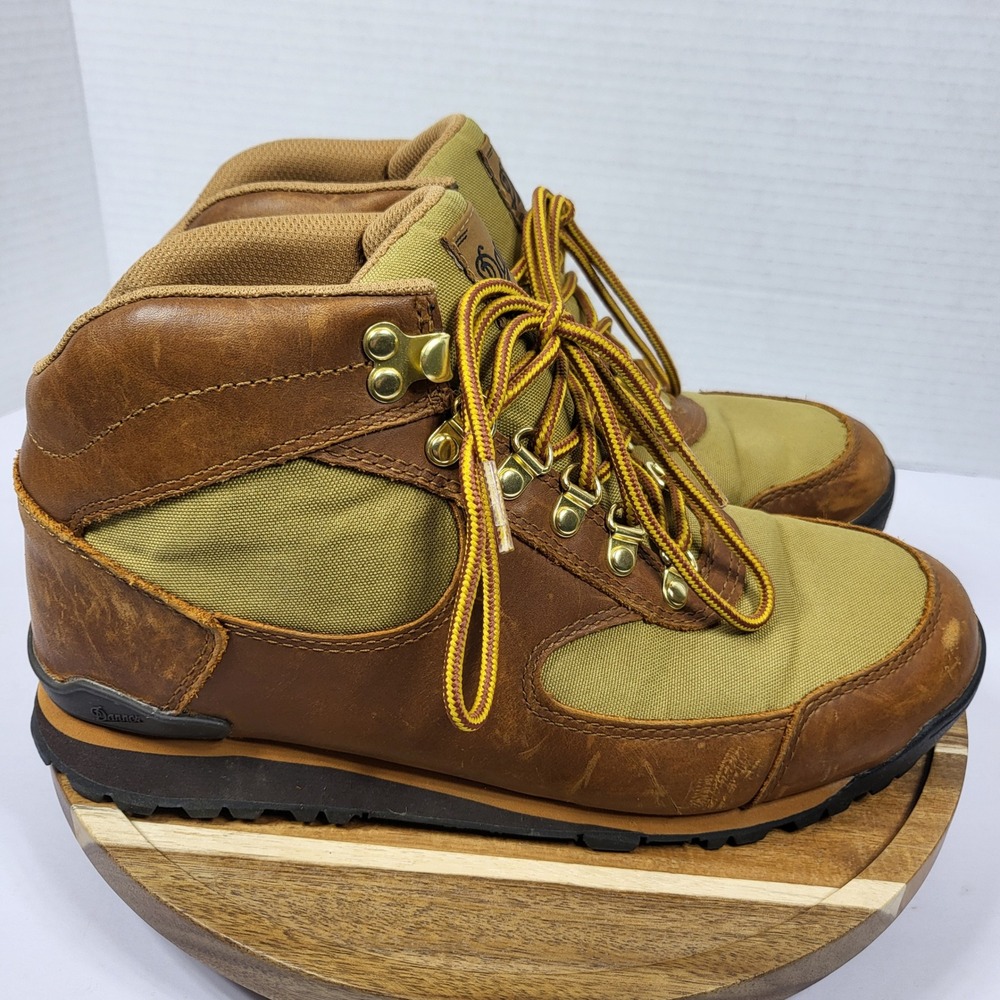 Danner Jag Womens Brown‎ Khaki Leather Waterproof Hiking Boots 37355 Size 8